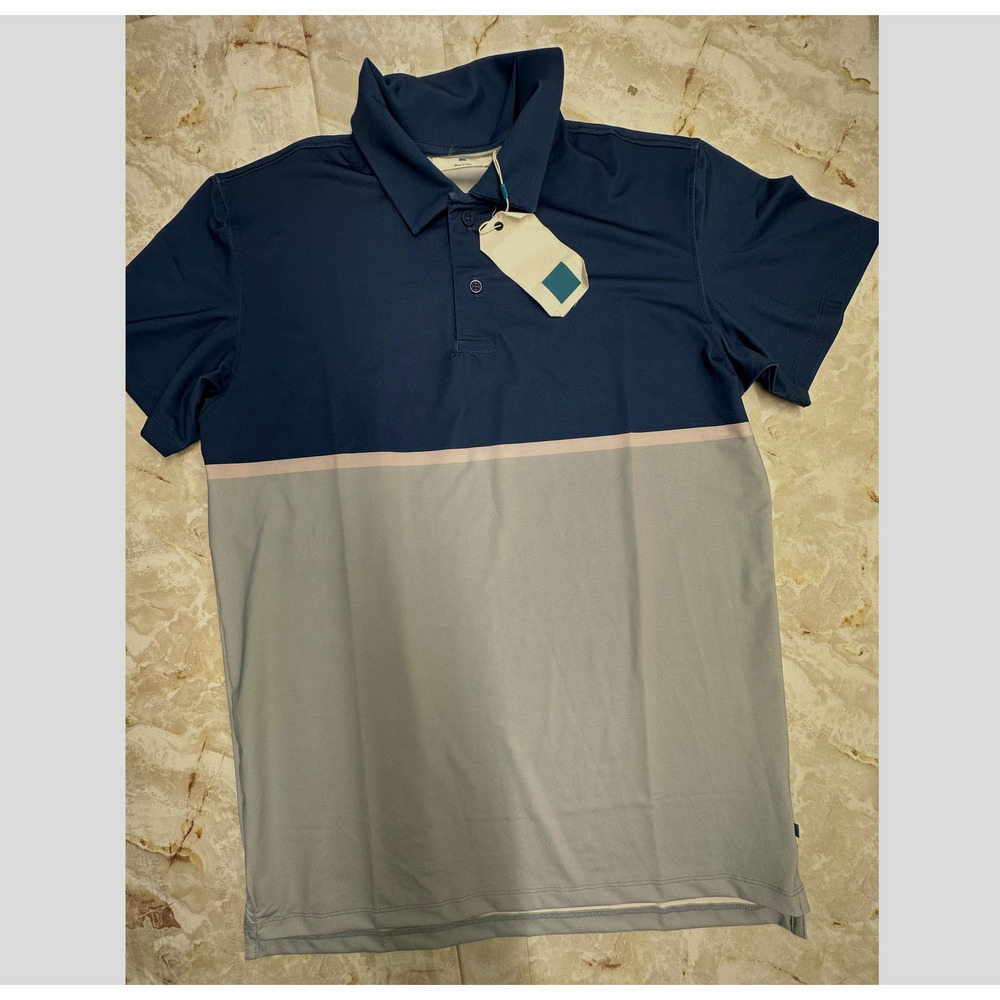 Jason Scott blocked Blue Golf Polo‎ shirt Men size M